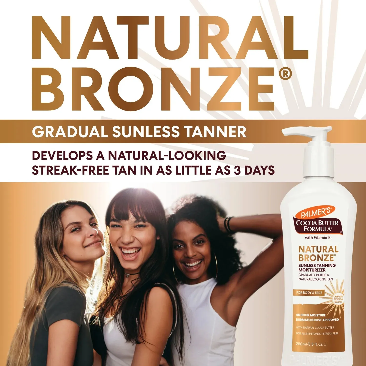 Palmer's Natural Bronze zelfbruiner 250 ml geleidelijke glow