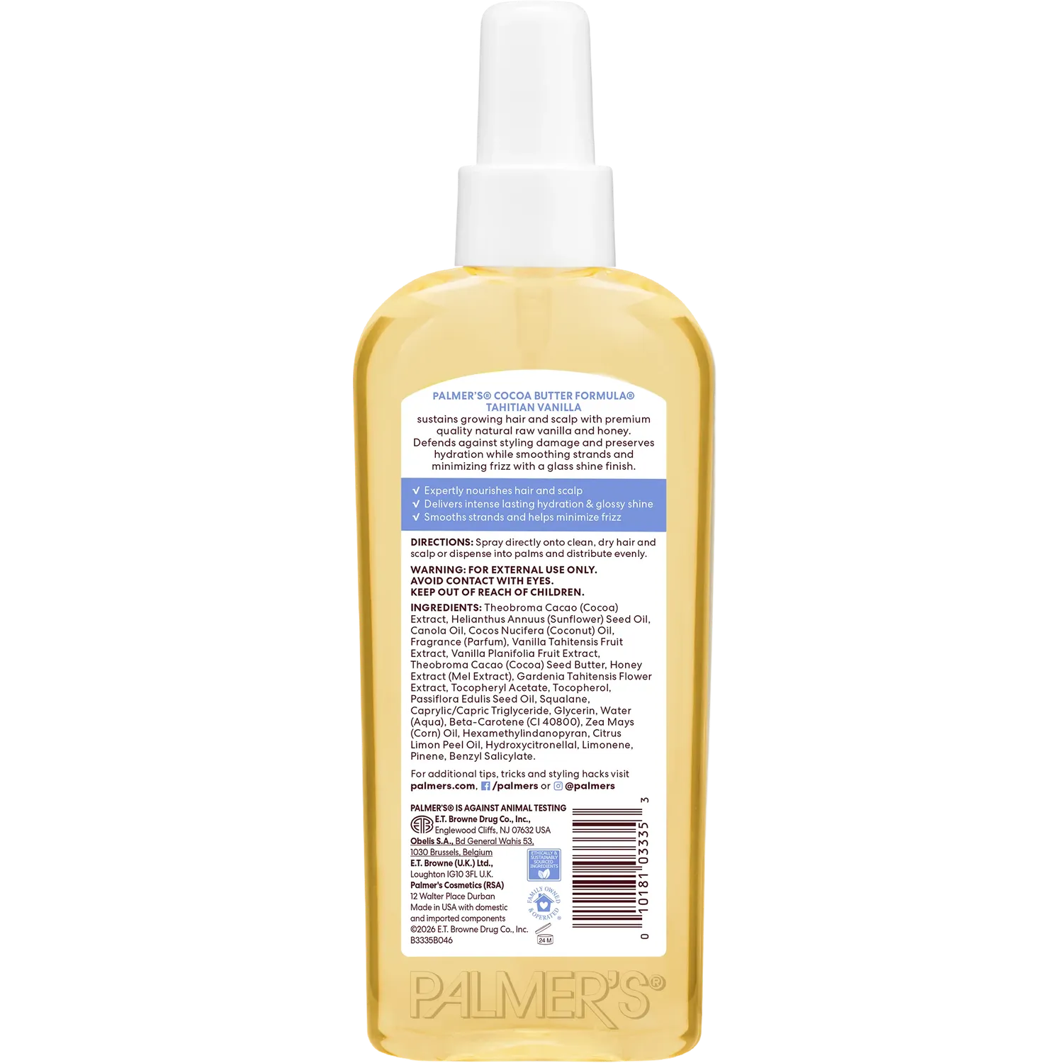 Palmer's Tahitian Vanilla Hair & Scalp Oil haarolie vanille