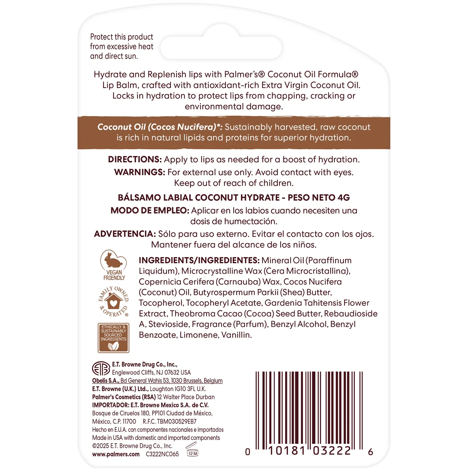 Palmer's Coconut Hydrate Lip Balm lippenbalsem 2-pack kokos