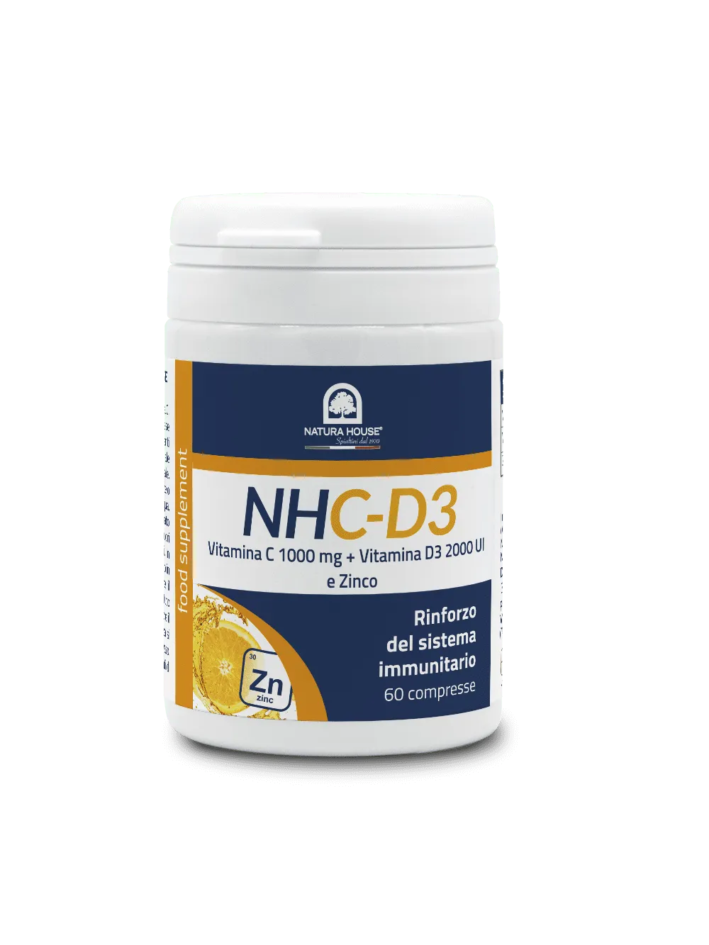 Natura House C-D3 weerstand tabletten 60 stuks vitamine C D3 zink