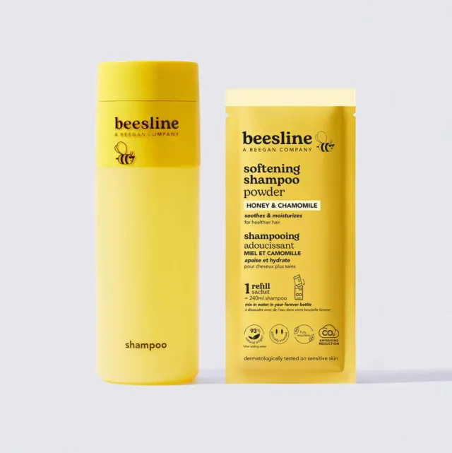 Beesline Honey & Chamomile poeder shampoo starterskit zacht