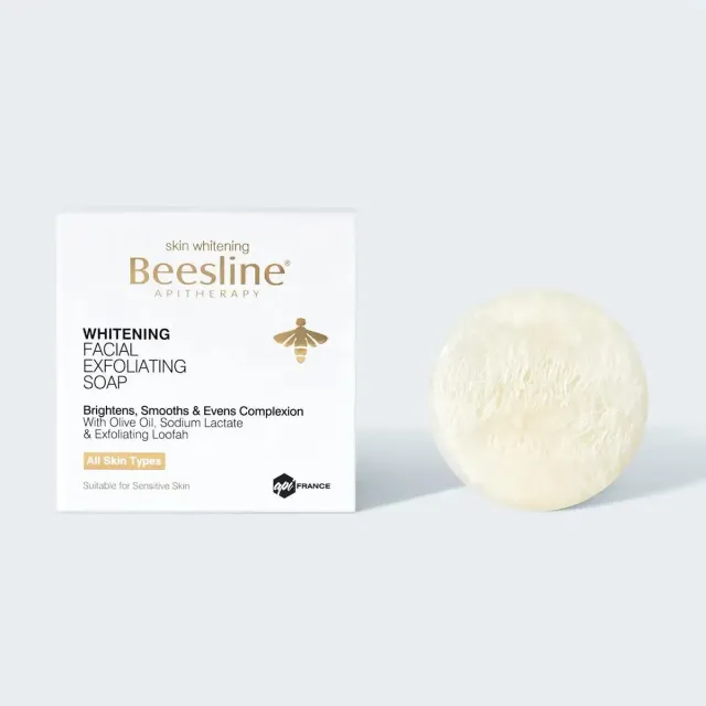Beesline Whitening gezichtszeep exfoliërend bij doffe huid