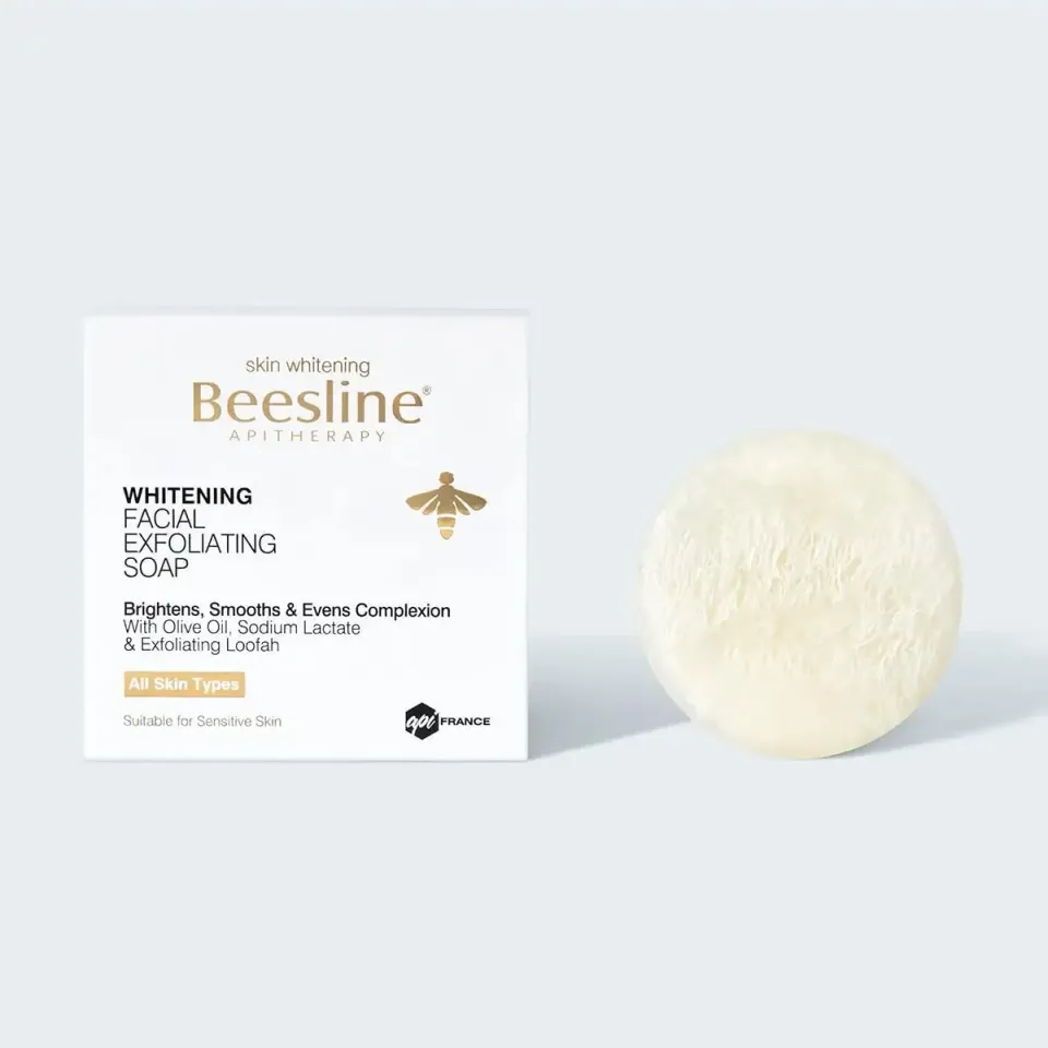 Beesline Whitening gezichtszeep exfoliërend bij doffe huid