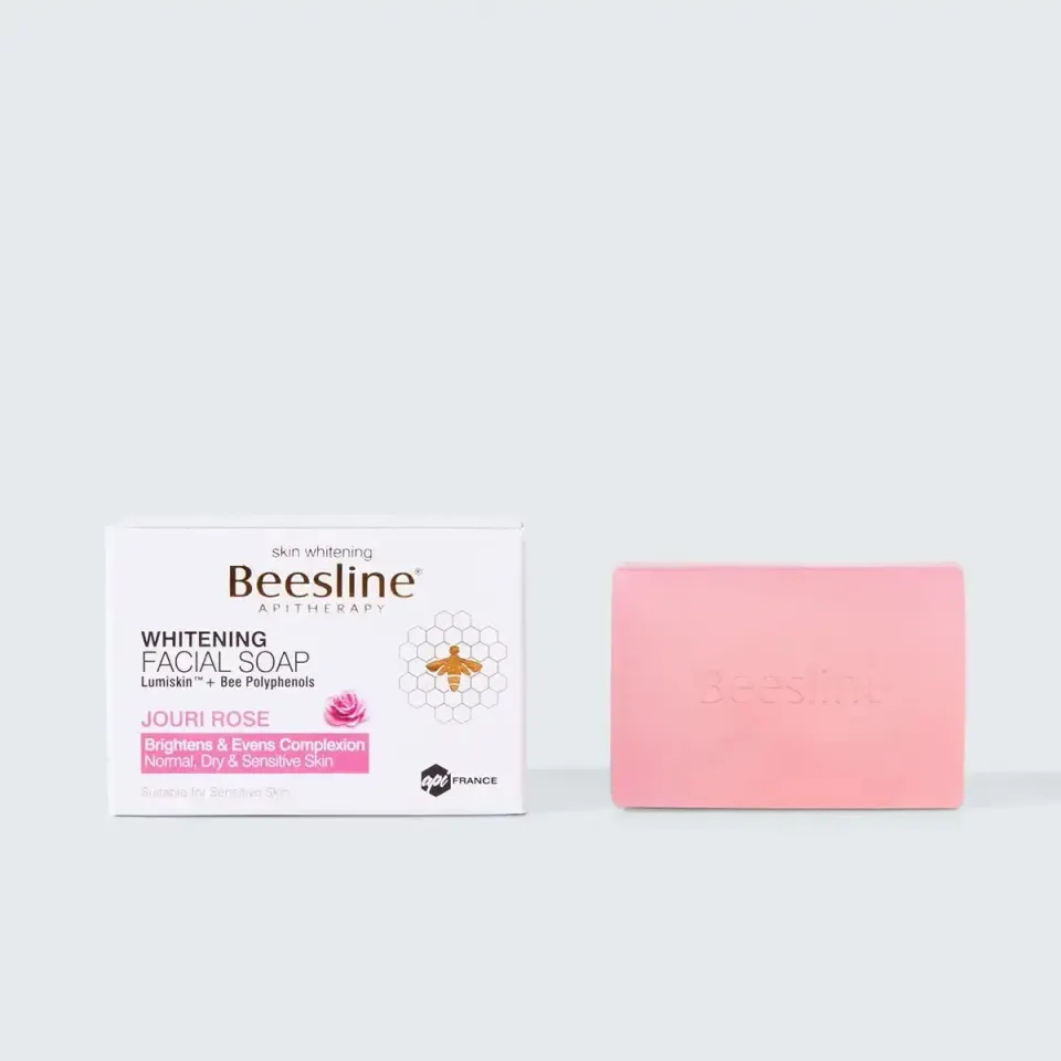 Beesline Whitening gezichtszeep Jouri Rose egale huid