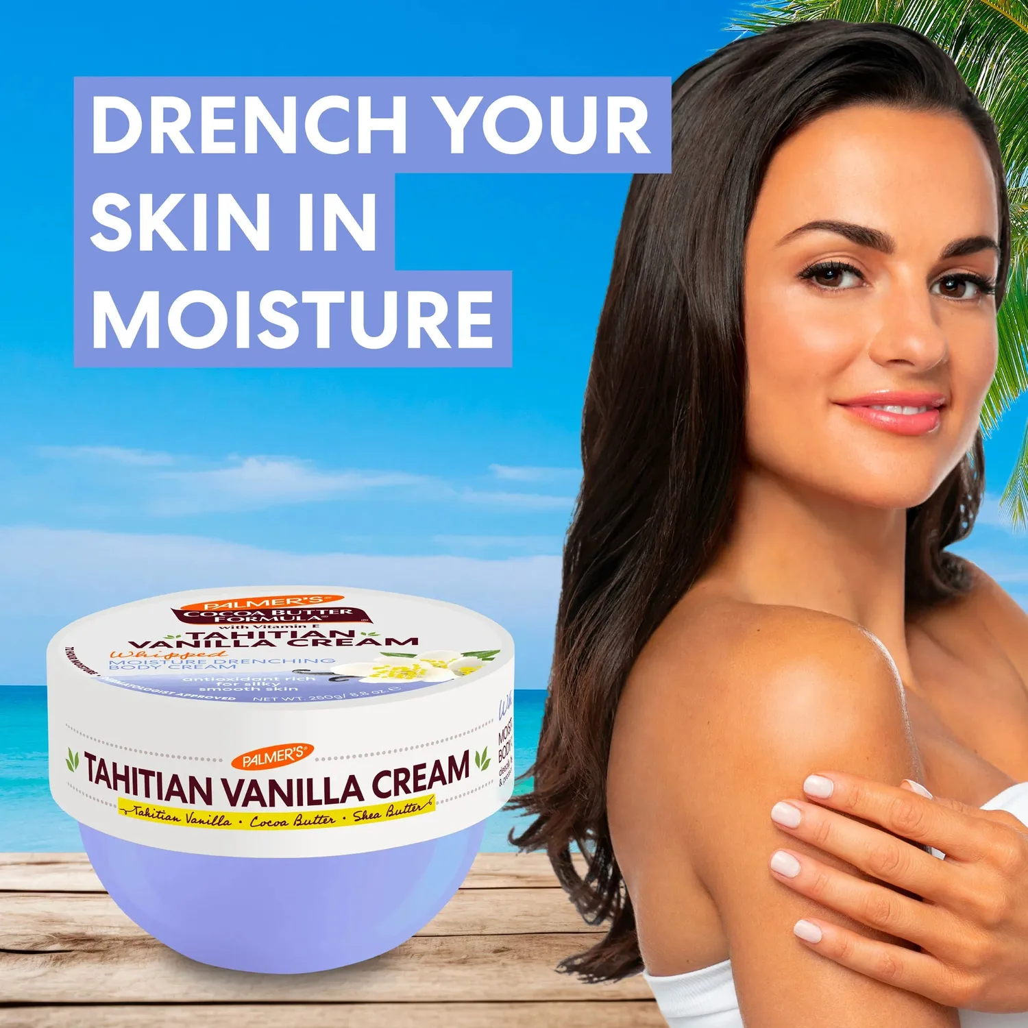 Palmer's Tahitian Vanilla bodycrème vanille droge huid