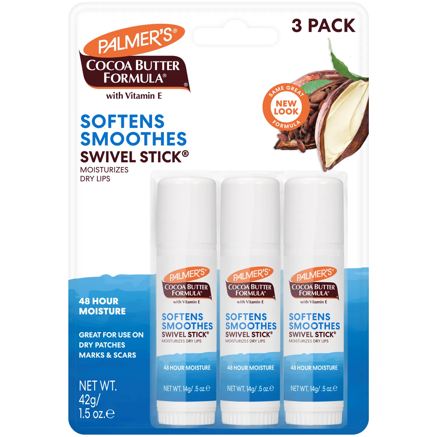 Palmer's Cocoa Butter Swivel Stick lippenbalsem 0.5 oz vitamine E