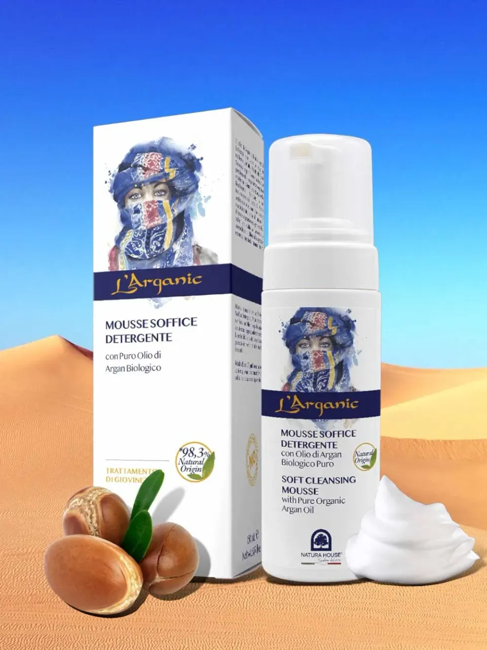 Natura House L'Arganic Soft Cleansing Mousse reinigingsmousse 150ml