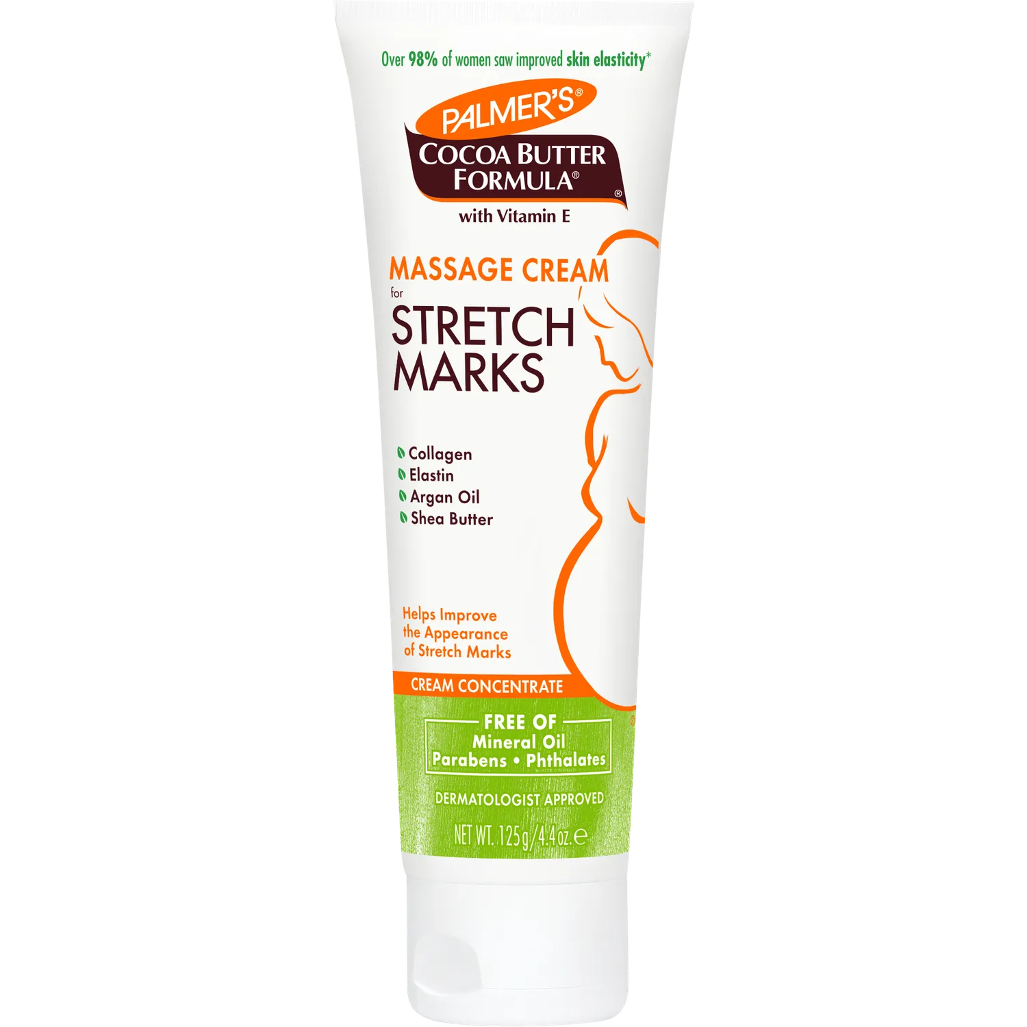 Palmer's Cocoa Butter Massage Cream striaecrème 4.4 oz buik