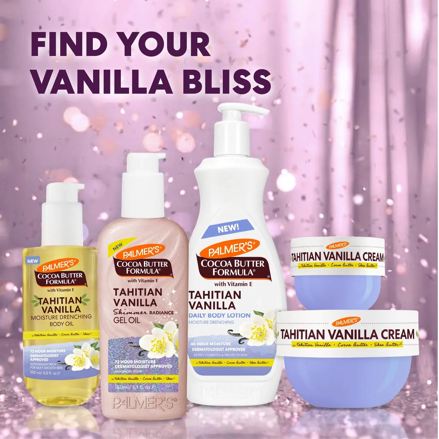 Palmer's Tahitian Vanilla Shimmer Gel-Olie rose goud