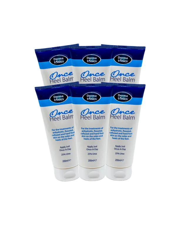 Dermatonics Once Heel Balm hielbalsem 200ml set van 6 bij kloven