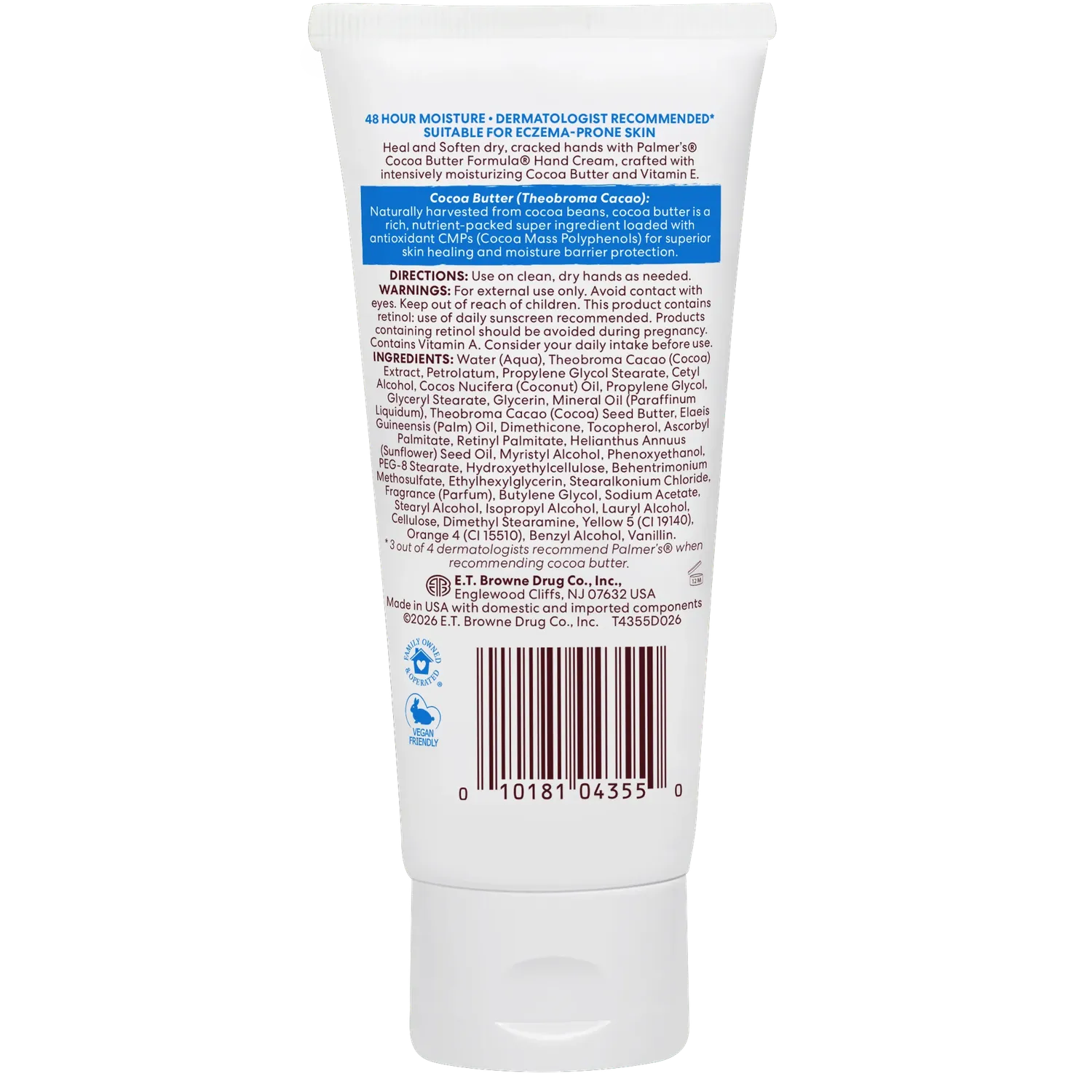 Palmer's Cocoa Butter Heals Softens handcrème 3.4 oz droge huid