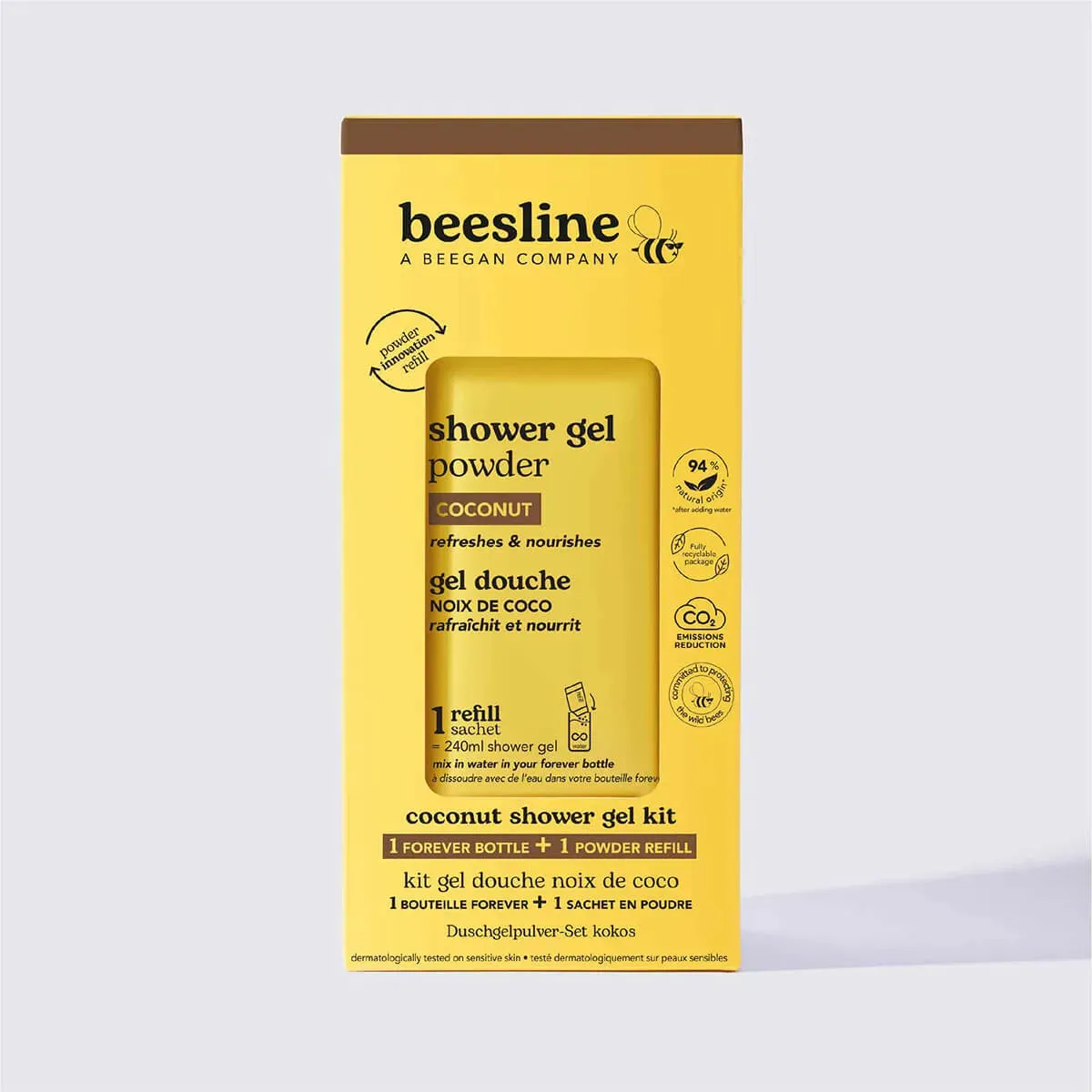 Beesline Forever douchegel poeder starterkit kokos