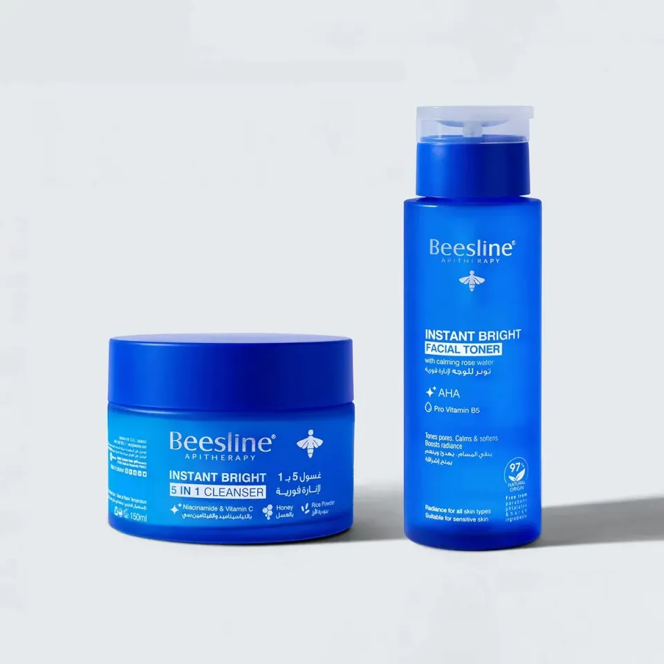 Beesline Instant Bright 5in1 Cleanser Toner gezichtsset 2-delig