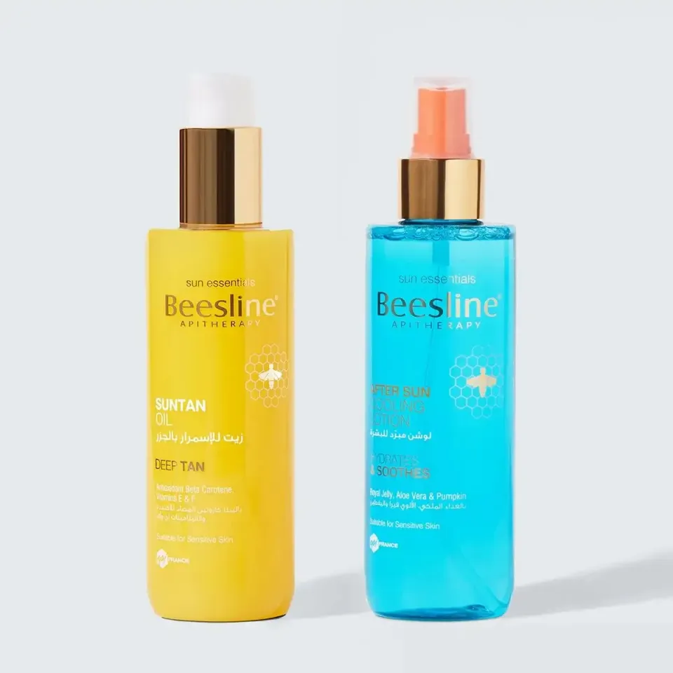 Beesline Suntan Oil + After Sun zonneset wortel aloë vera