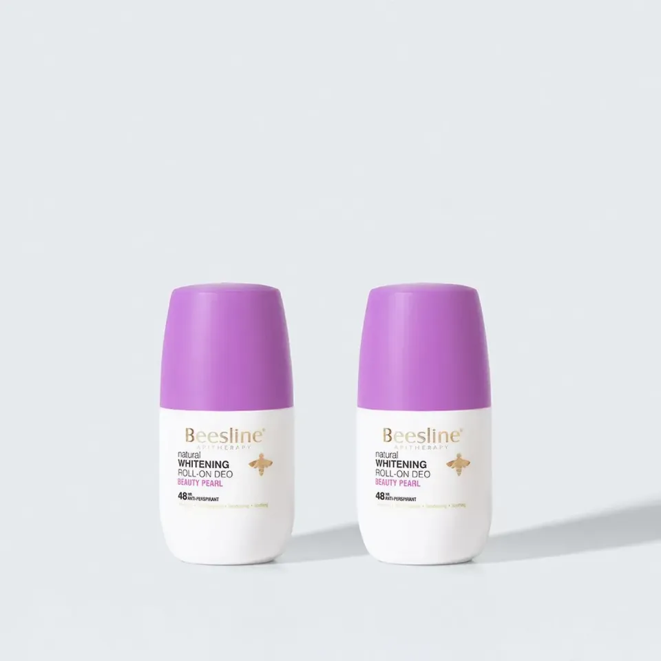 Beesline Beauty Pearl whitening deoroller 2 stuks poedergeur