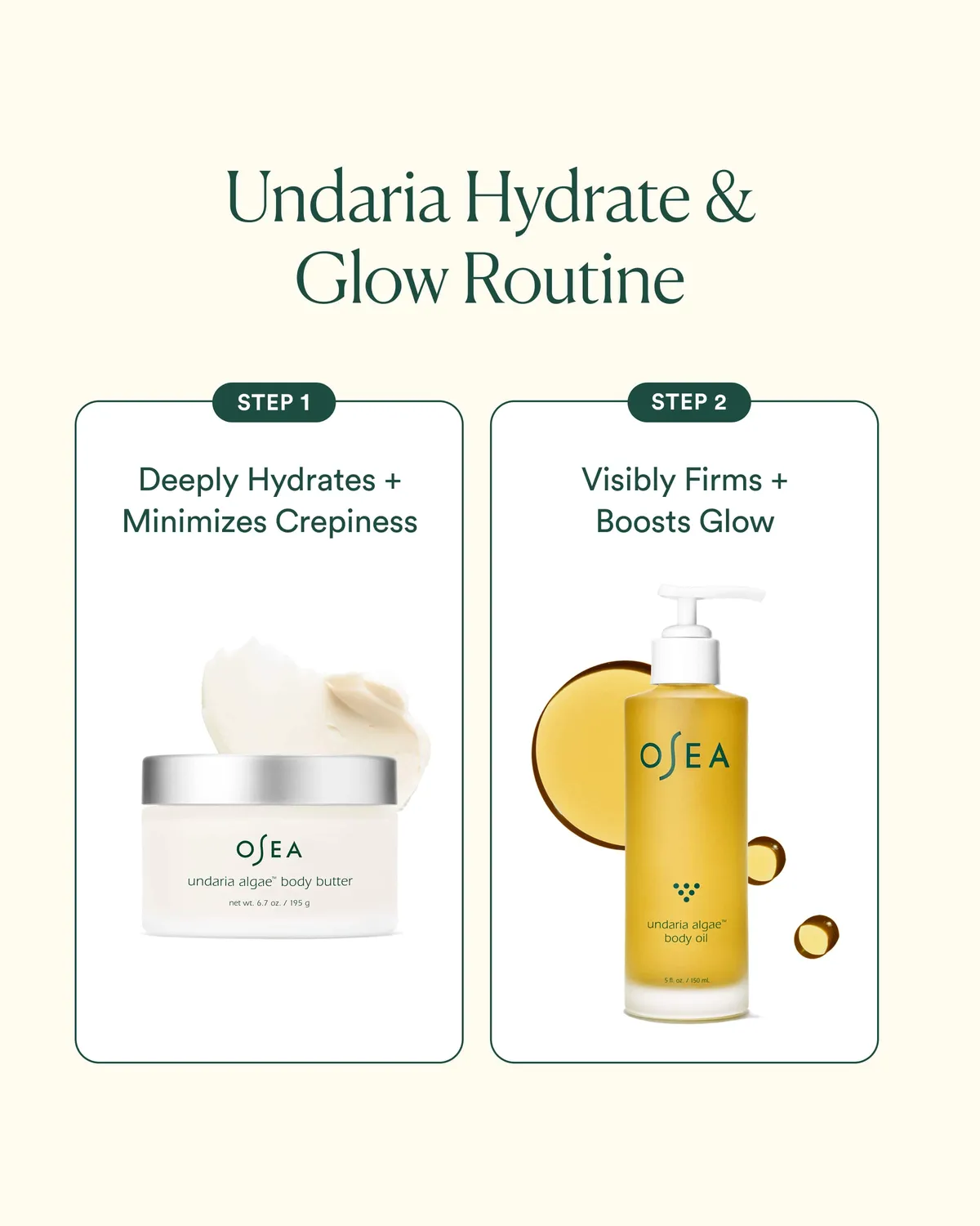 Osea Undaria Hydrate & Glow Duo set olie + butter