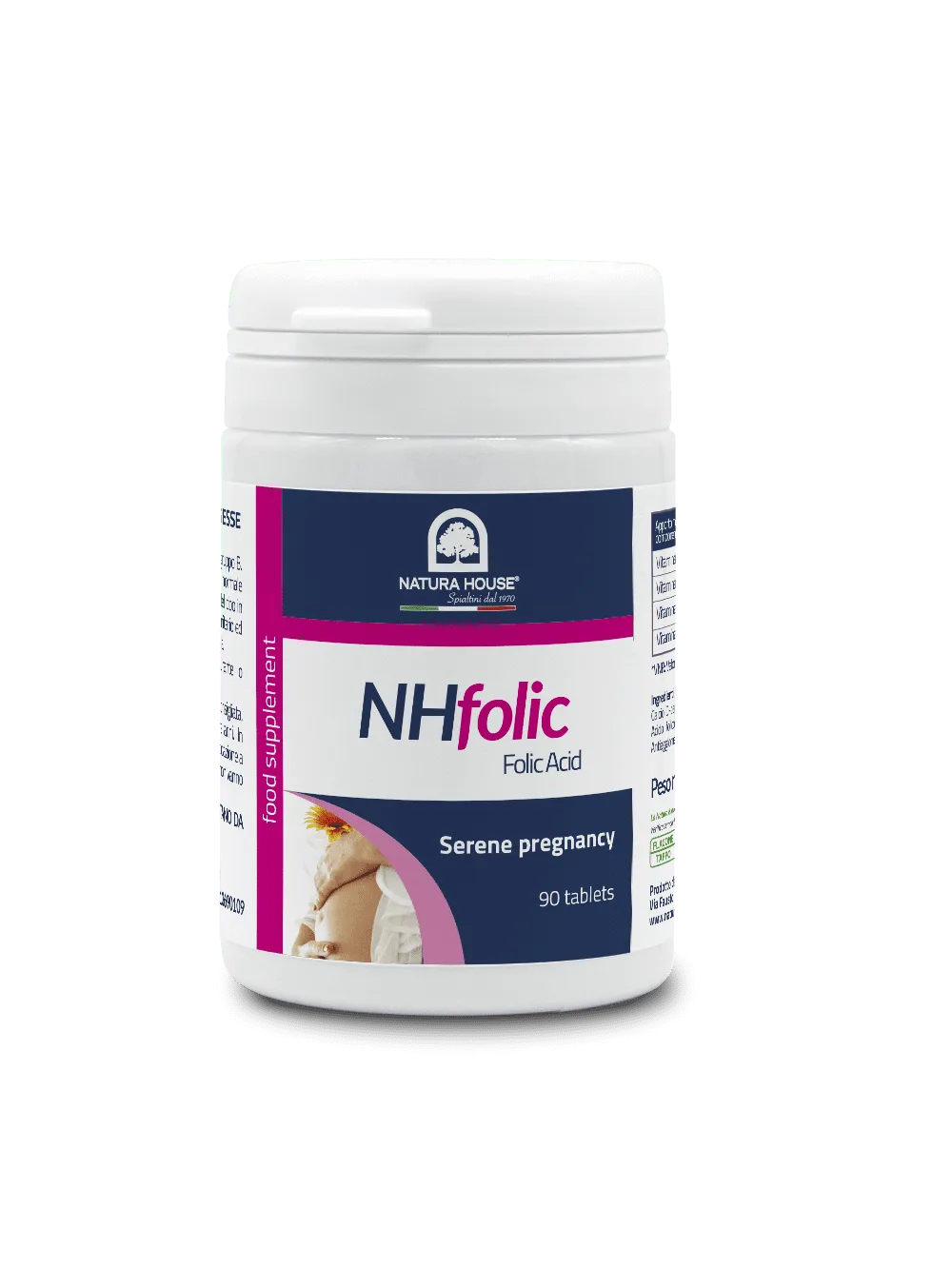 Natura House NH Folic foliumzuur tabletten 90 stuks 400 mcg