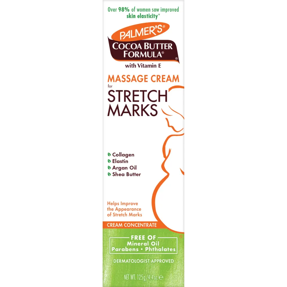Palmer's Cocoa Butter Massage Cream striaecrème 4.4 oz buik