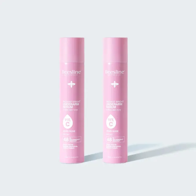 Beesline Radiant Bright okselserum Jouri Rose 1+1 verhelderend