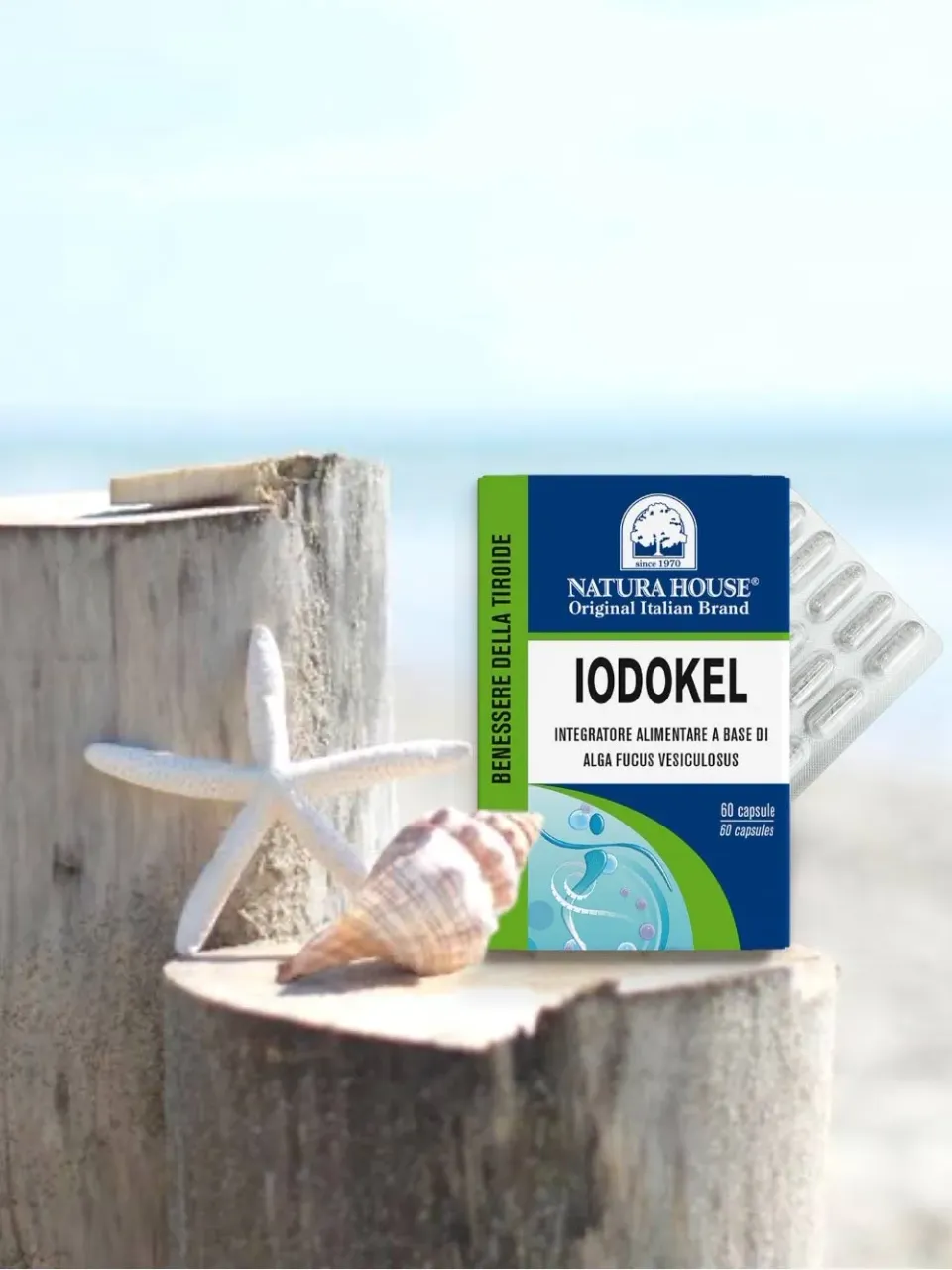 Natura House Iodokel jodiumcapsules 60x400mg zee-eik schildklier