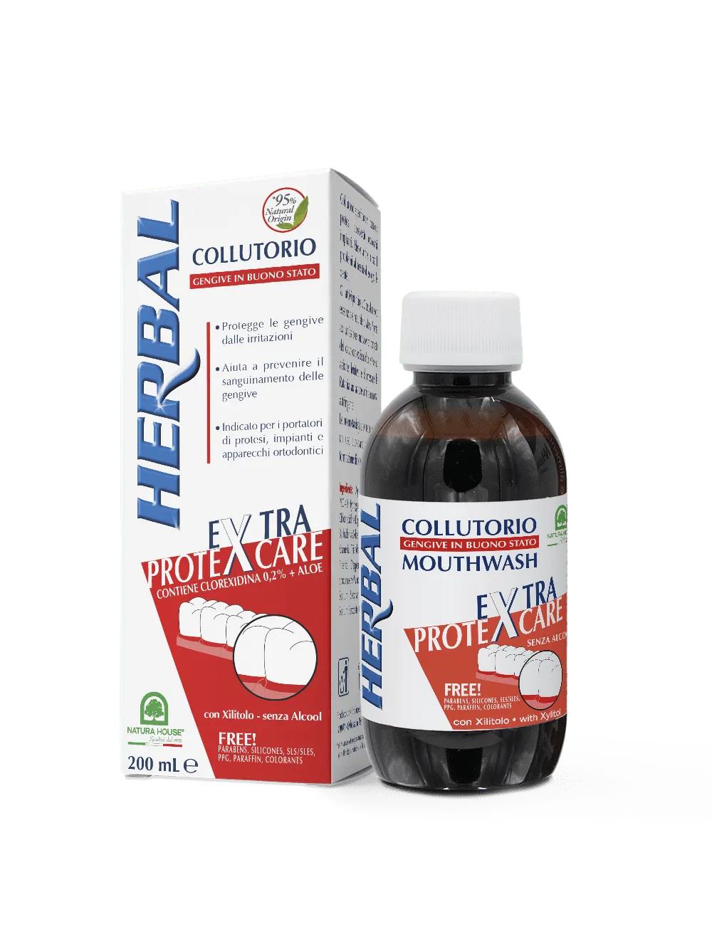 Natura House Extra Protexcare mondwater 200 ml chloorhexidine mint