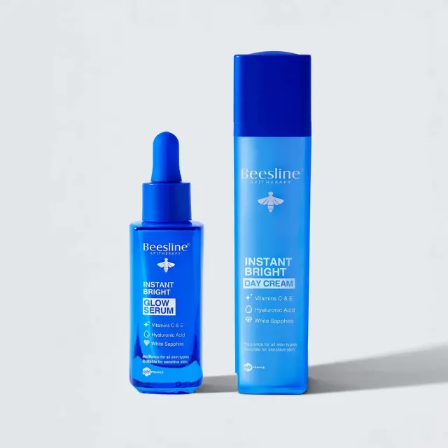 Beesline Instant Bright serum + dagcrème set stralende huid