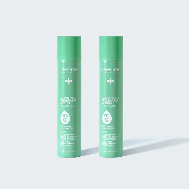 Beesline Radiant Bright Underarm Serum deo komkommer groene thee 1+1