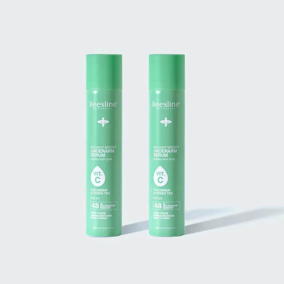 Beesline Radiant Bright Underarm Serum deo komkommer groene thee 1+1