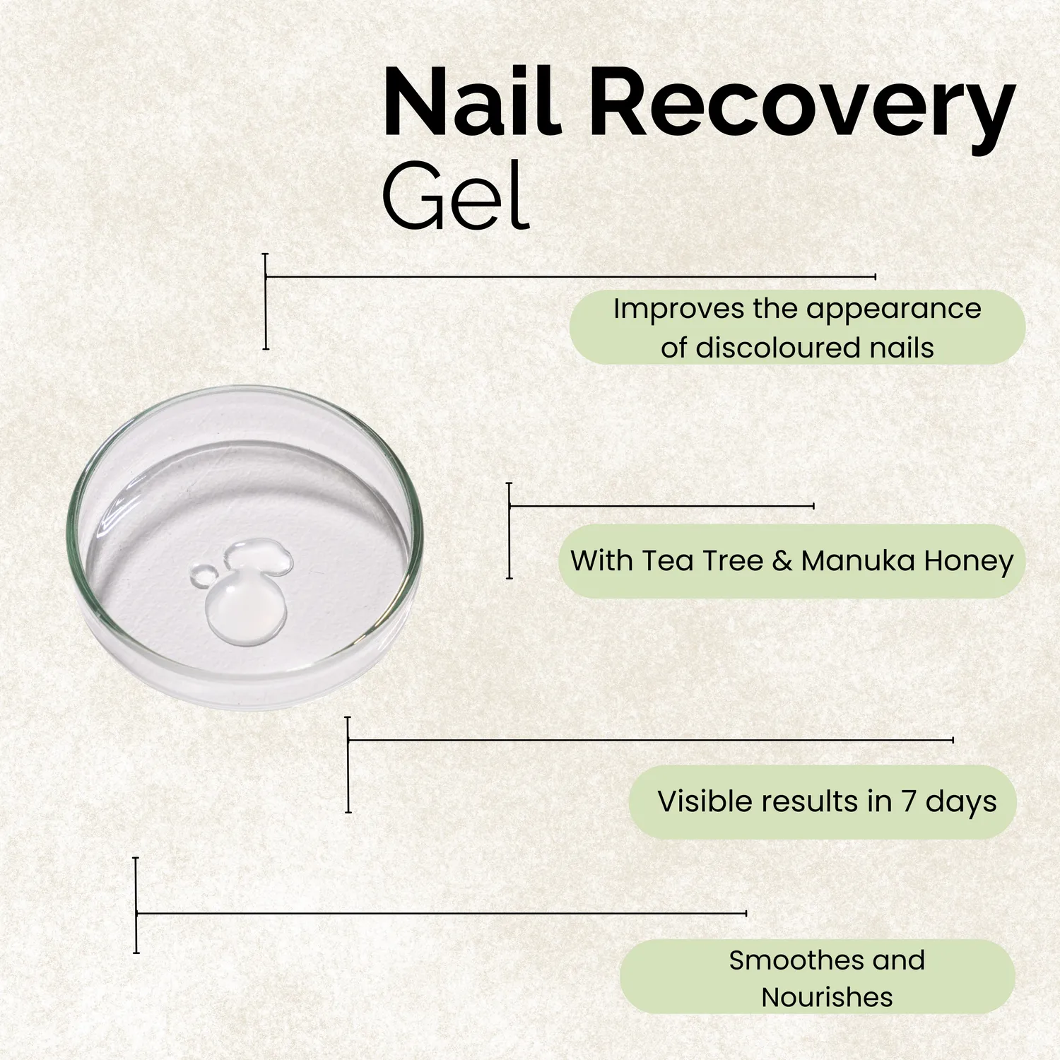 Dermatonics Nail Recovery Gel nagelgel tea tree set van 6