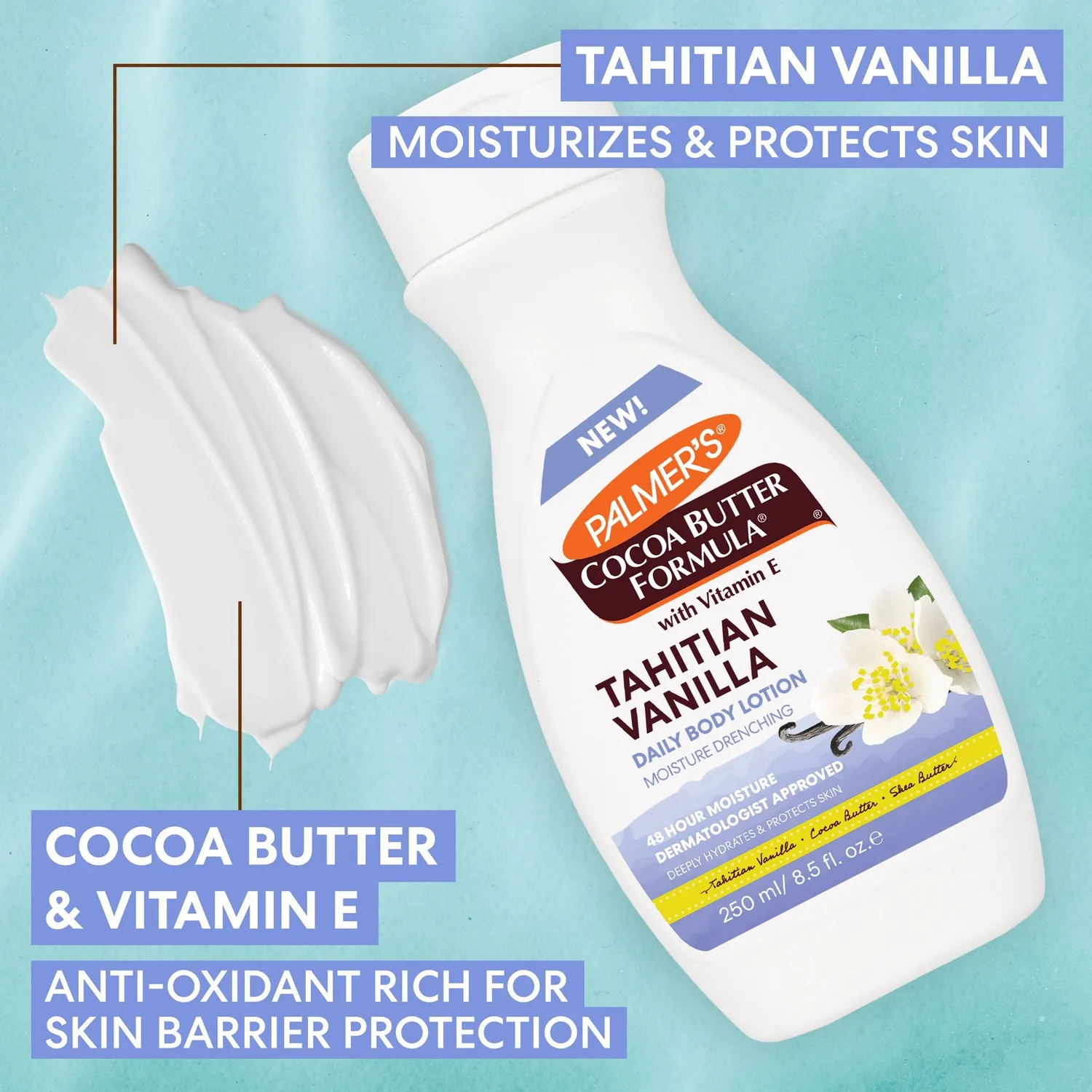 Palmer's Tahitian Vanilla bodylotion 400 ml vanille droge huid