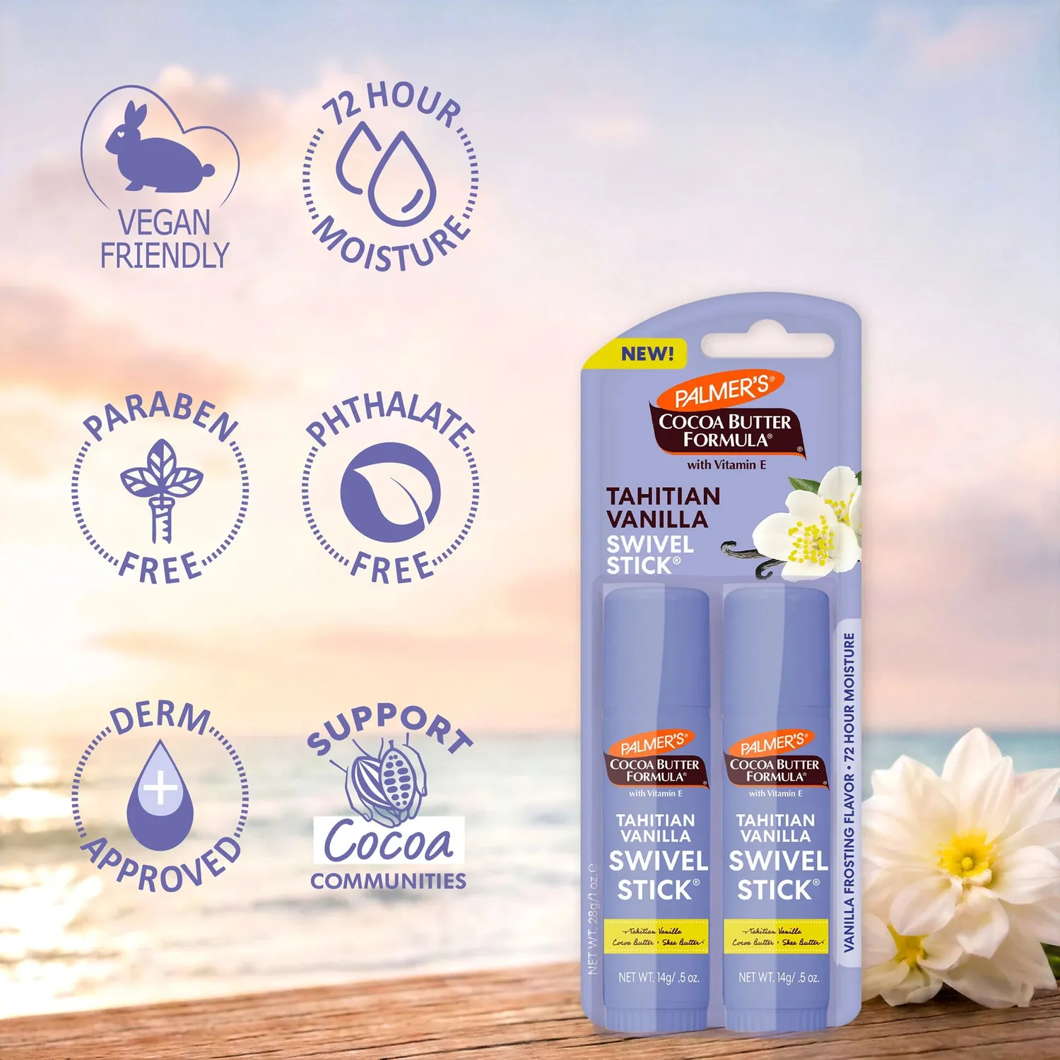 Palmer's Tahitian Vanilla Swivel Stick lippenbalsem vanille