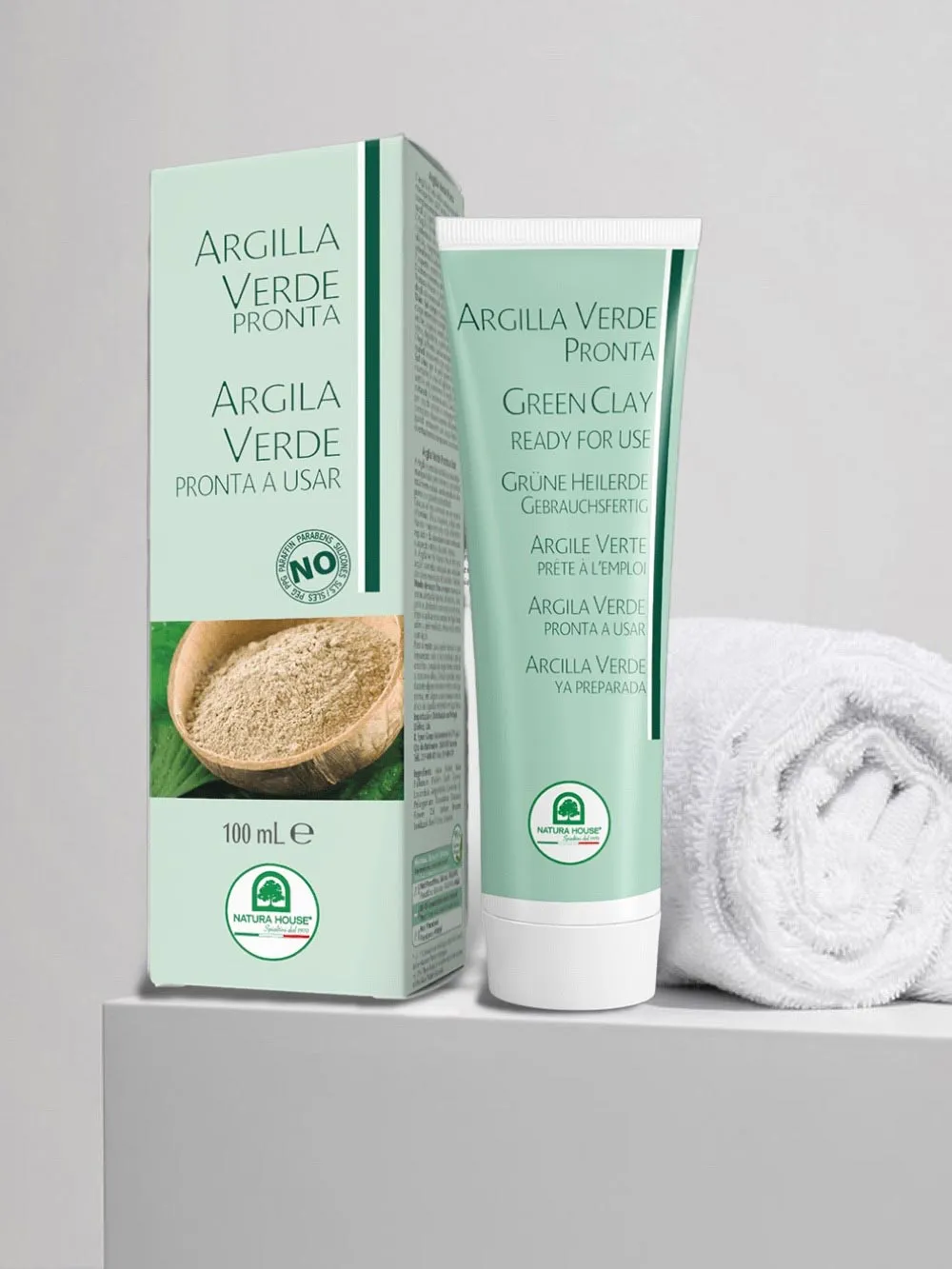 Natura House Ready Green Clay kleimasker 100ml vette huid