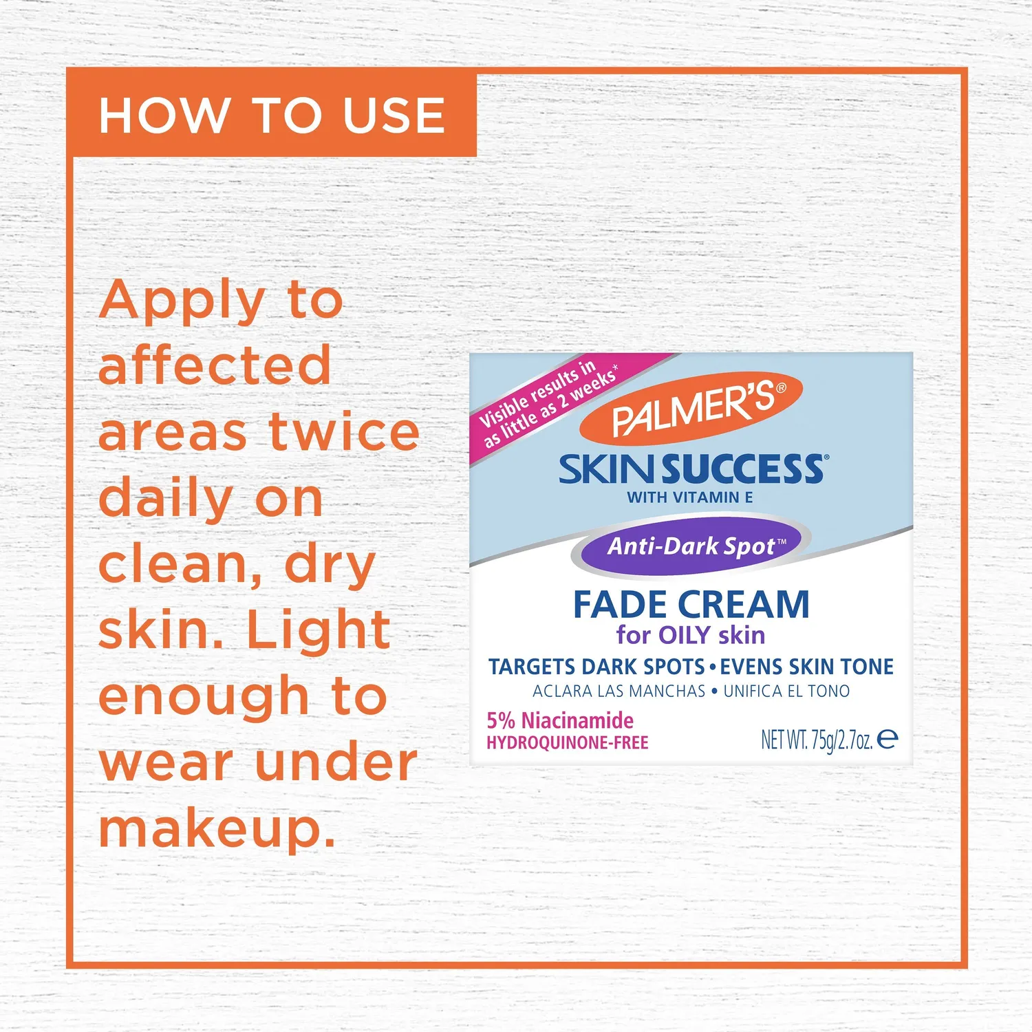 Palmer's Skin Success Anti-Dark Spot gezichtscrème 77 g vette huid