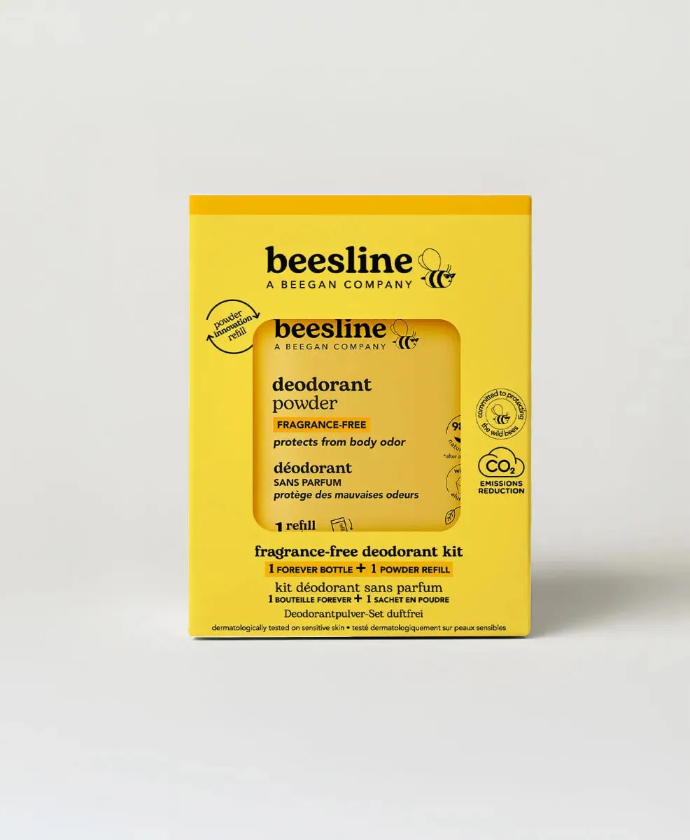 Beesline Forever deodorant poeder 48u ongeparfumeerd starterskit