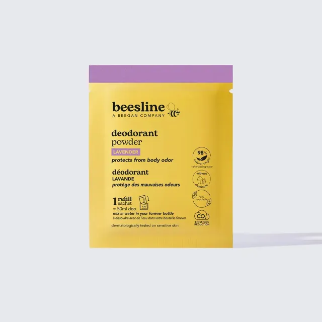 Beesline poederdeodorant navulling lavendel 48u fris