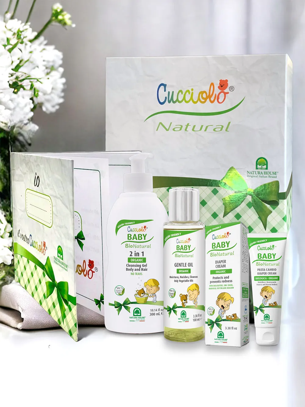 Cucciolo Baby Bio Natural cadeauset 3-delig mild