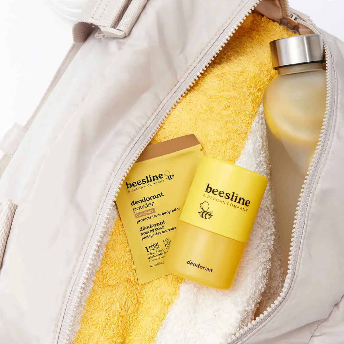 Beesline Forever poederdeodorant kokos navulling 48h