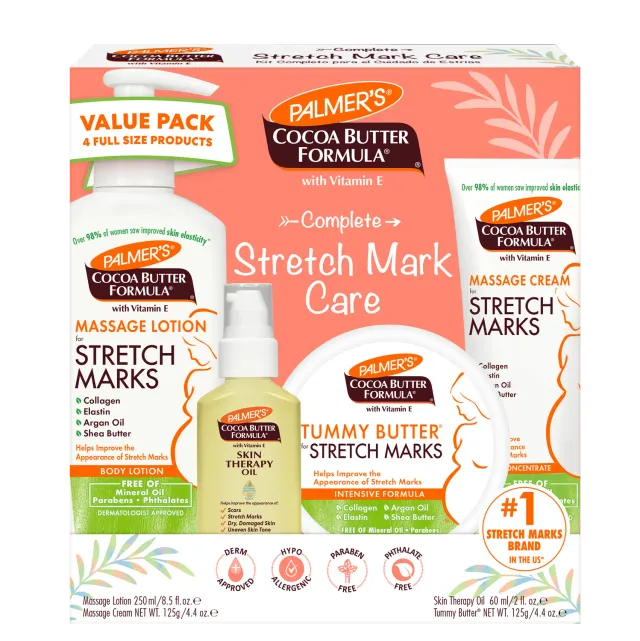 Palmer's Cocoa Butter Complete striae verzorgingsset 4-delig