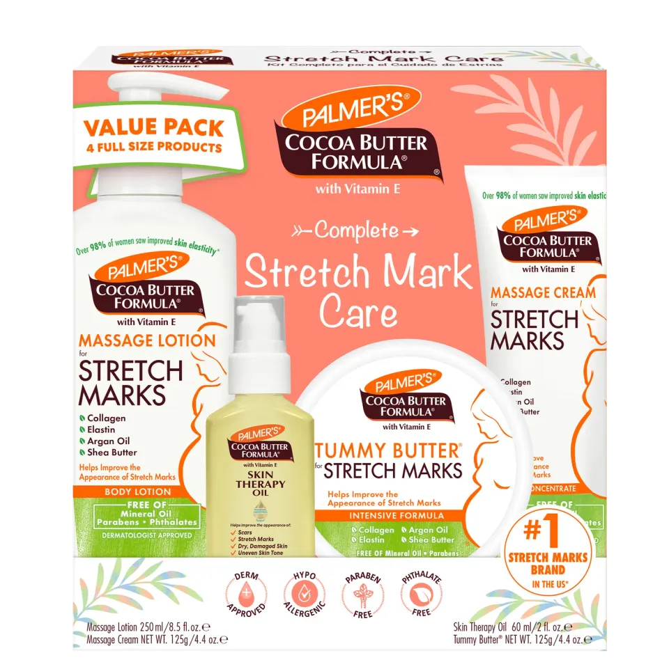 Palmer's Cocoa Butter Complete striae verzorgingsset 4-delig