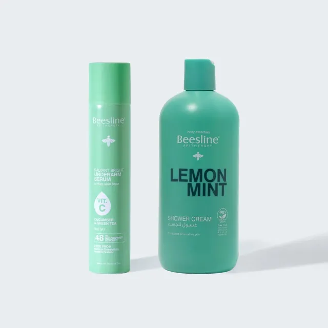 Beesline Fresh Clean bodyduo douchecreme + deospray fris