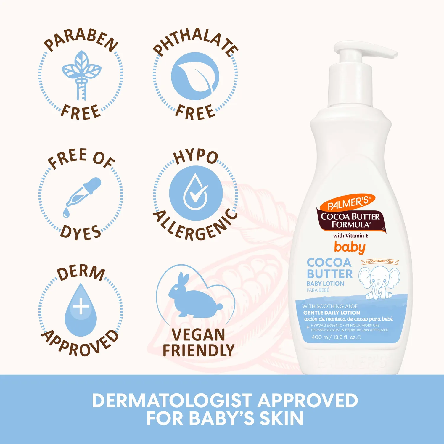 Palmer's Cocoa Butter babylotion gevoelige babyhuid 250 ml