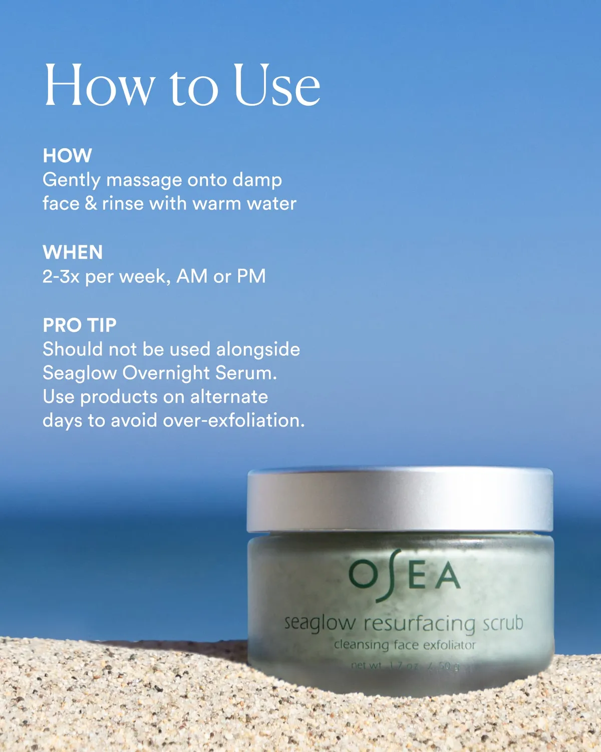 Osea Seaglow Resurfacing Scrub gezichtsscrub 50 ml mild