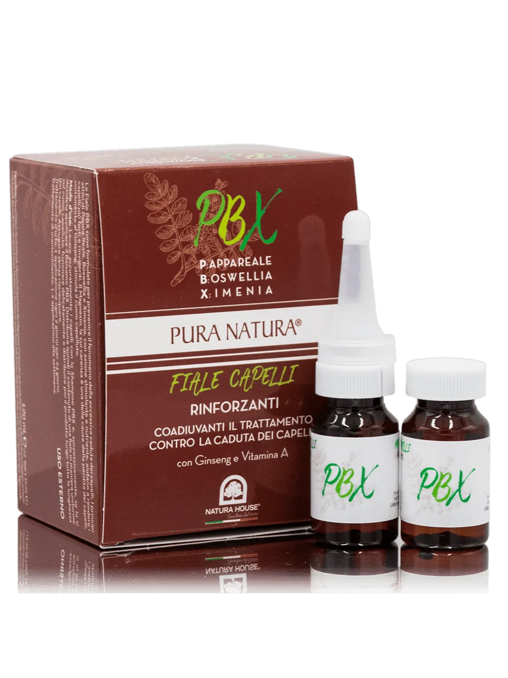 Natura House PBX versterkende haarampullen 12x10ml bij haaruitval