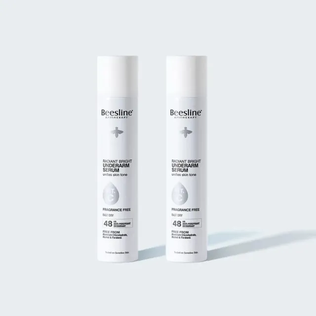 Beesline Radiant Bright okserserum zonder parfum 1+1 deodorant