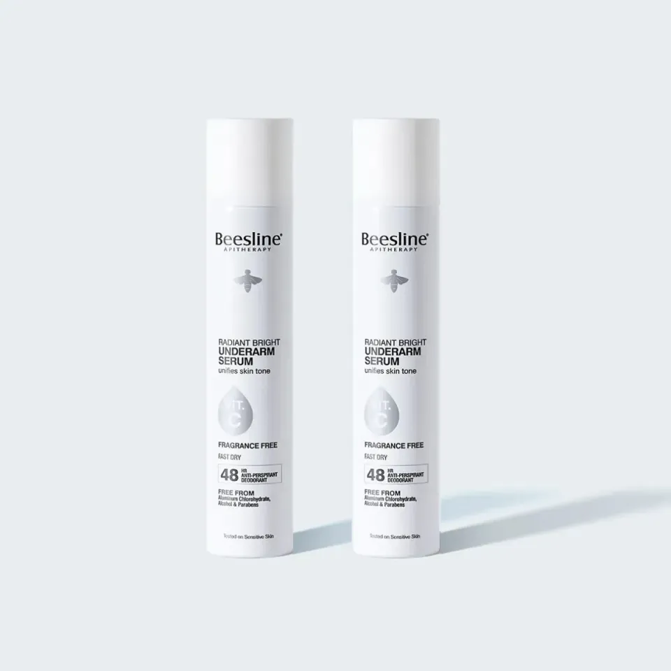 Beesline Radiant Bright okserserum zonder parfum 1+1 deodorant