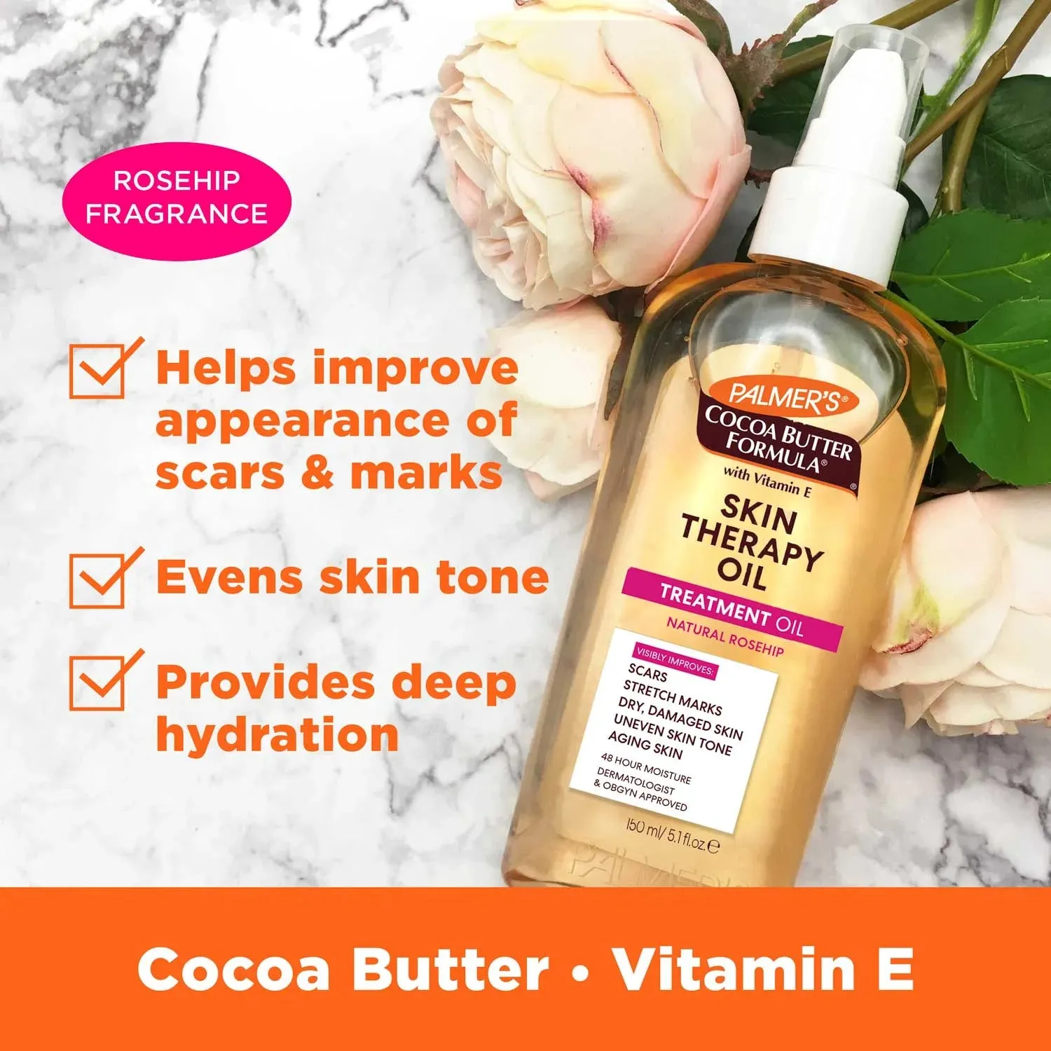 Palmer's Cocoa Butter Skin Therapy Oil rozenbottel 150 ml