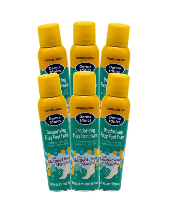Dermatonics Fizzy Foot Foam voetschuim 6x150ml menthol