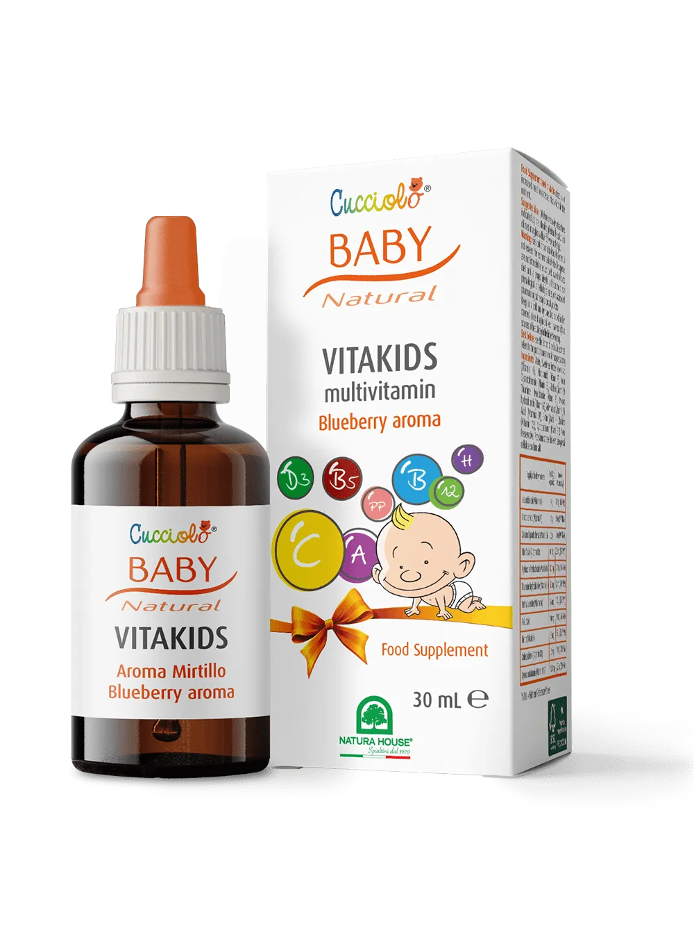 Natura House Cucciolo Vitakids multivitamine 30ml bosbes