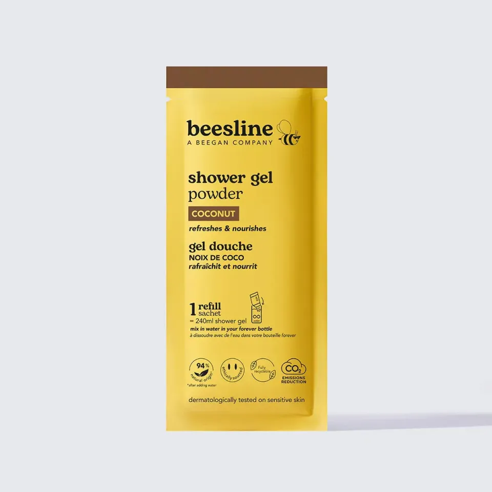 Beesline Powder douchegel kokos navulling sulfaatvrij zacht