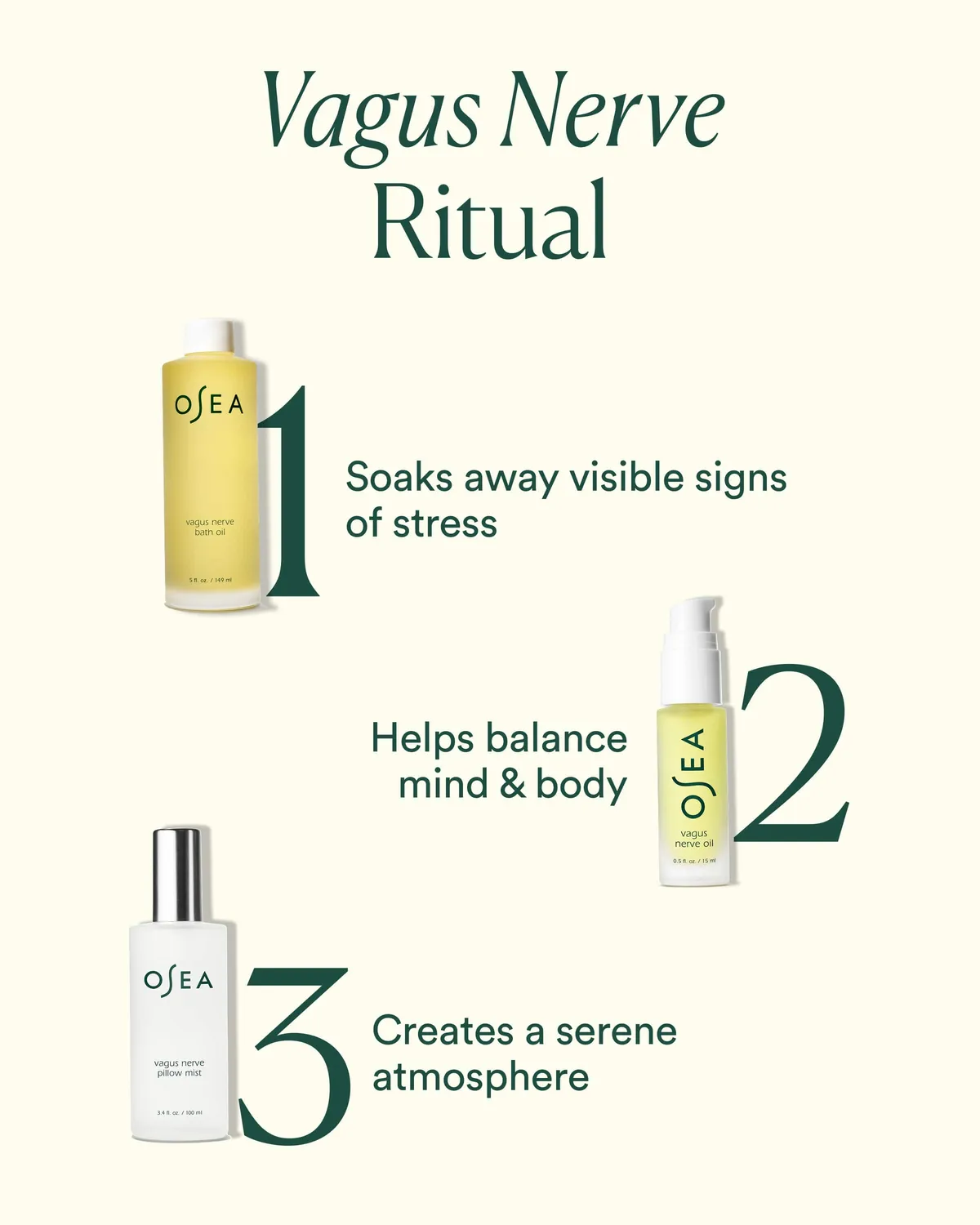 Osea Vagus Nerve Trio verzorgingsset 3-delig rustgevend